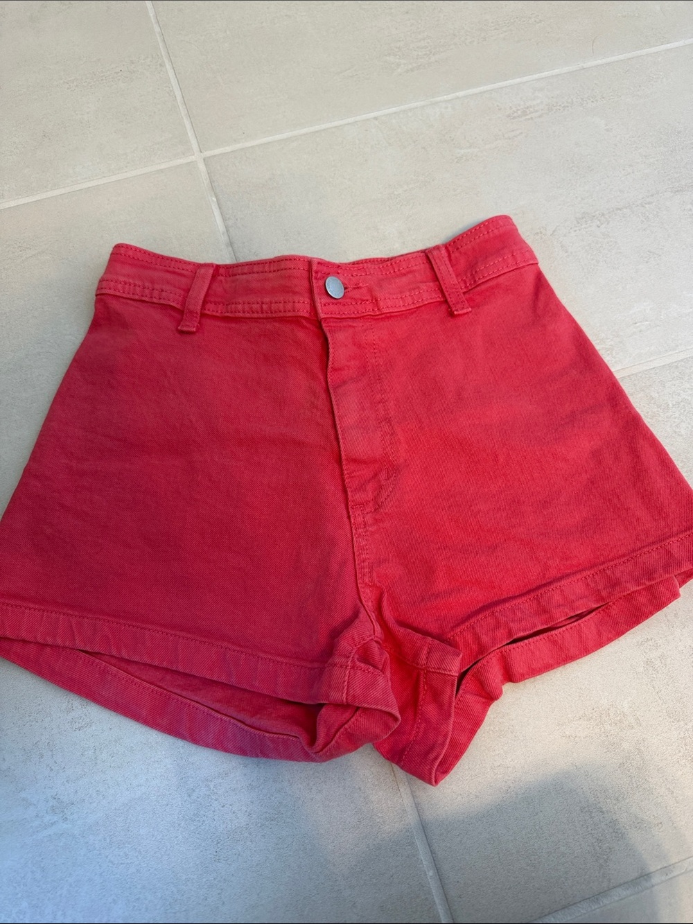 Universal Thread High-Waist Red Denim Shorts